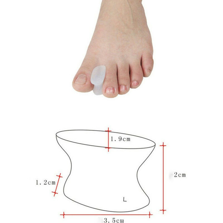 Silikoninen varpaanerottaja kauluksilla