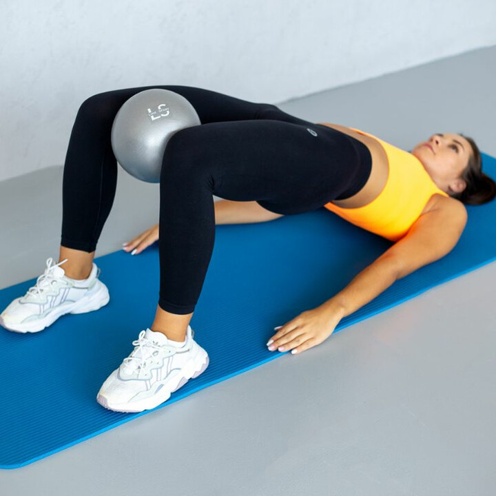 Line Sport jumppapallo 22 cm harmaa violetti pumpulla