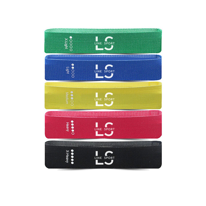 Line Sport vastuskuminauhasetti 5 kpl treeniin ja kuntoutukseen