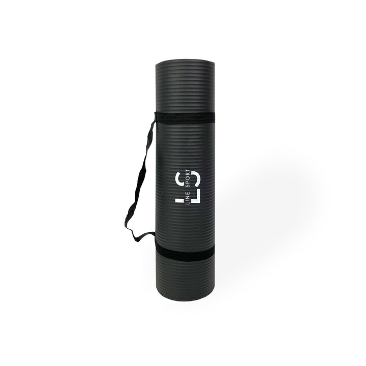 Line Sport joogamatto liukumaton 1 cm musta
