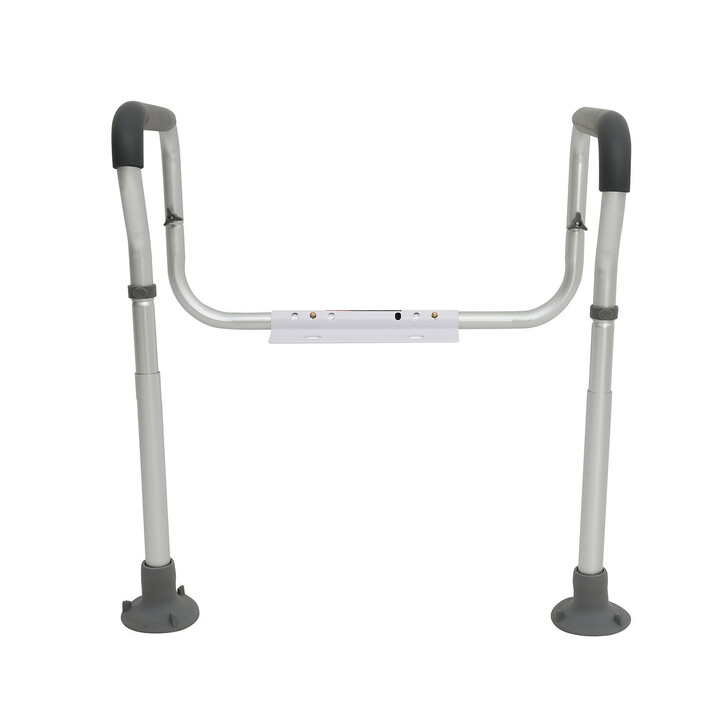 WC-turvakaide FBL900632, säädettävä leveys 450–550 mm ja korkeus 670–770 mm, alumiinia, max 136 kg, pehmustetut käsinojat