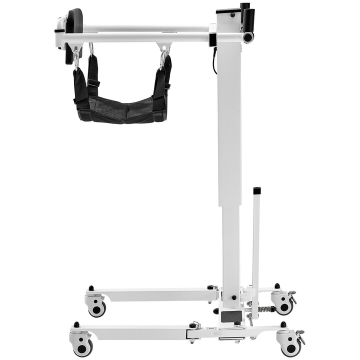Sähköinen potilasnostin ja siirtotuoli, taittuva, IPX44, max 100 kg, valkoinen/musta, XFL-QX-YW07