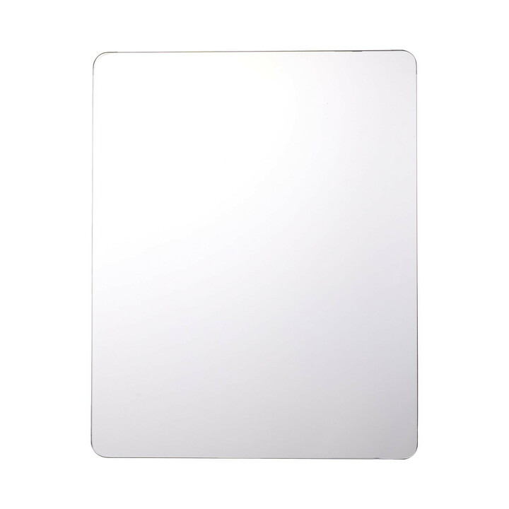Kylpyhuoneen peilikaappi 610x762 mm, alumiinirunko, 2 säädettävää lasihyllyä, seinälle tai upotettava