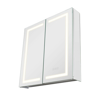 LED valaistu peilikaappi kylpyhuoneeseen 650x125x650 mm kosketusohjaus huurteenpoisto